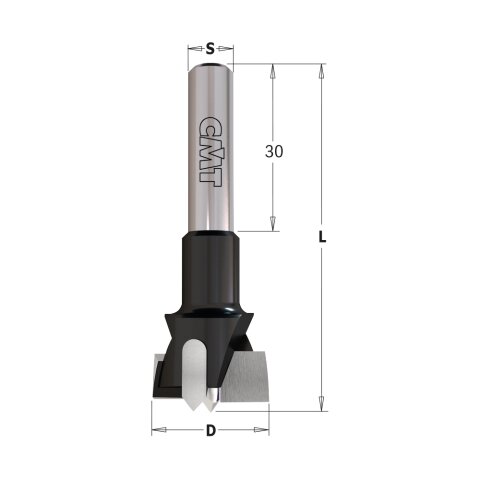 CMT 15mm Zylinderkopfbohrer HW Z2/V2 Schaft=8mm GL=60