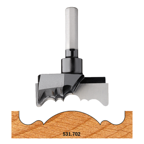 CMT HW Rosettenbohrer - D = 70 mm; L = 74 mm; S = 9,5 mm