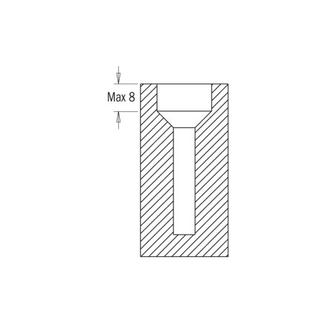 CMT Hartmetall (HW) Senker verstellbar - d = 3 - 7 mm; D = 11 - 15 mm