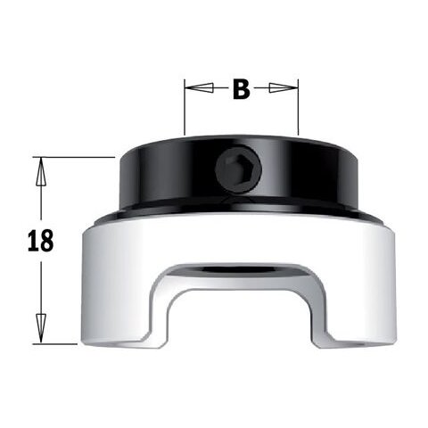 CMT Anschlagring mit Delrin®-Hülse - B = 12 mm -...