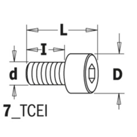 CMT Schraube TCEI 1/8" x 1/2" x 5/8"