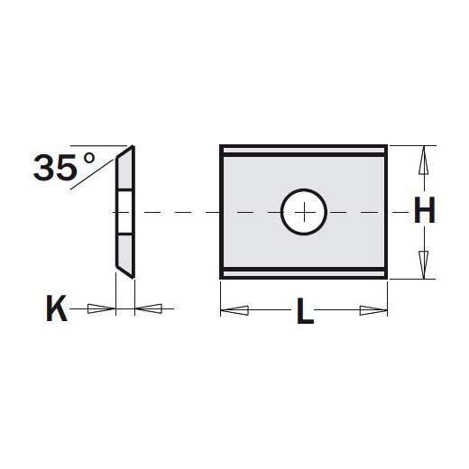 CMT Wendeplatte - Abmessung = 7,5 x 12 x 1,5; Winkel = 35° - C790.075.00