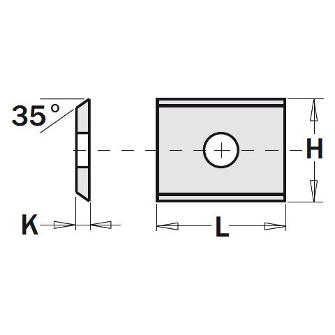 CMT Wendeplatte - Abmessung = 7,5 x 12 x 1,5; Winkel =...