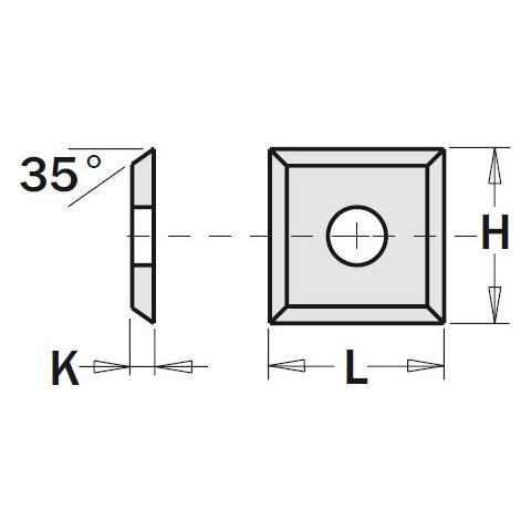 CMT Wendeplatte - Abmessung = 12 x 12 x 1,5; Winkel =...