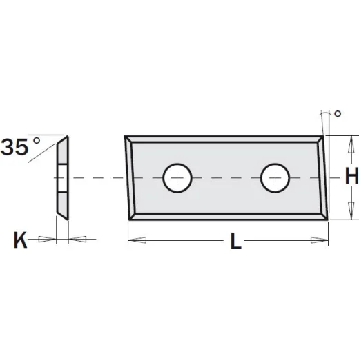 CMT Wendeplatte - Abmessung = 30 x 12 x 1,5; Winkel =...