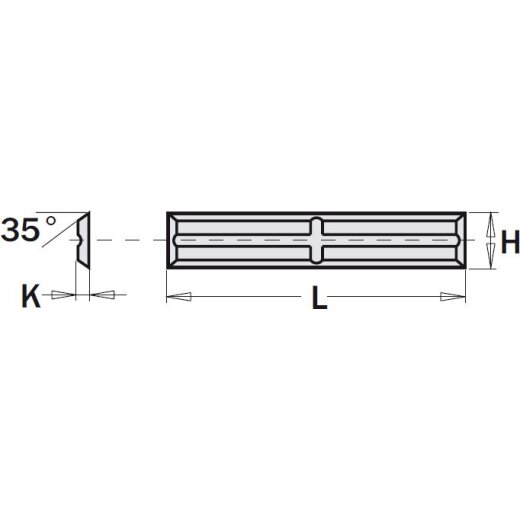 CMT Wendeplatte - Abmessung = 50 x 5,5 x 1,1; Winkel = 35°