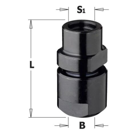 CMT Spannzangenfutter - S1 = M12x1 mm; D3 = 6-6,35-8-9,5 mm; L = 38 mm - C796.000.00