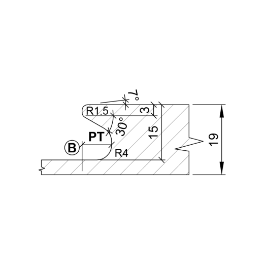 Aigner Ersatzprofilmesser "B", PM.37809.5/U35