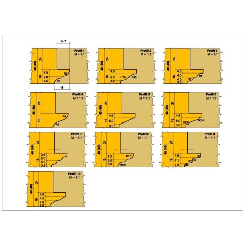 Aigner WM-Falzfräser Nr. 6, C031-6