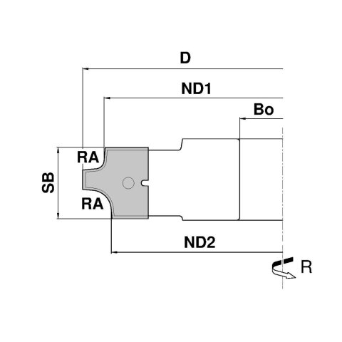 Aigner PM-Abrundmesserkopf "R3-R10" in Koffer -, C070-SET