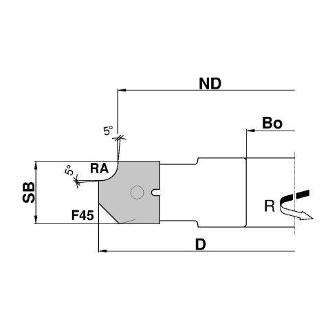 Aigner PM-Viertelstab-/Fasefräser, C091-R15-R20