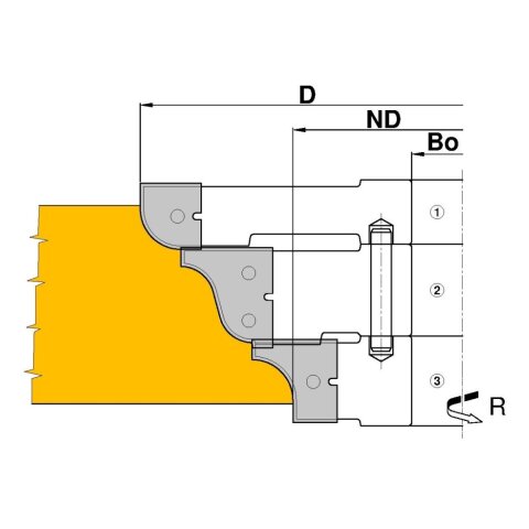Aigner PM-Gesimsfräsersatz, C118-LM