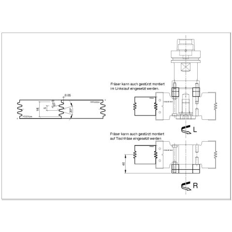 Aigner PM-Verleimprofilfräser für CNC, C185-60