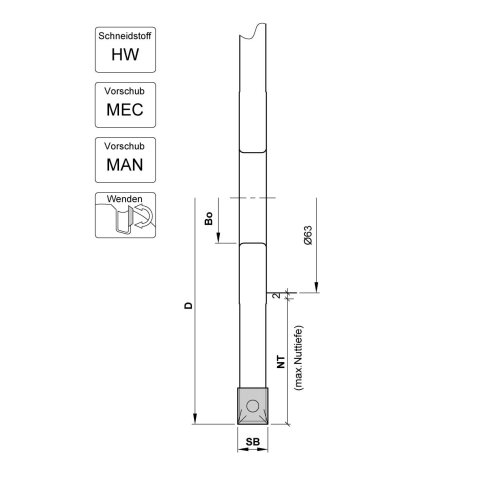 Aigner 180x6mm WM-Grooving cutter for CNC...