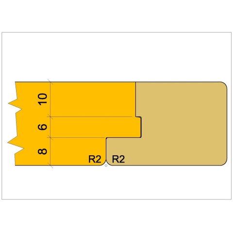 Aigner PM-Fräsersatz für Möbeltüren Längs/Konter (Fase), C217-F2