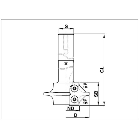 Aigner PM Abrund- / Fase- Schaftfräser, C258-16-M1