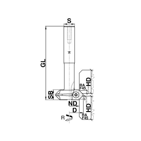 Aigner PM Abrund- / Fase- Schaftfräser, C258-16-M1