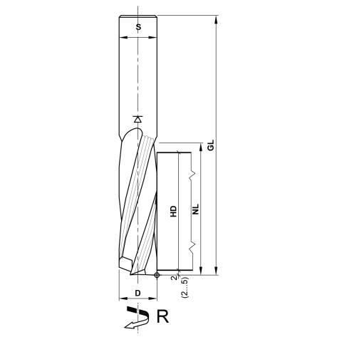 Aigner VHW-Schlichtfräser 14x55/110mm S14 Z3 rechts negativer Drall HSK-F 63 Spannzangenfutter