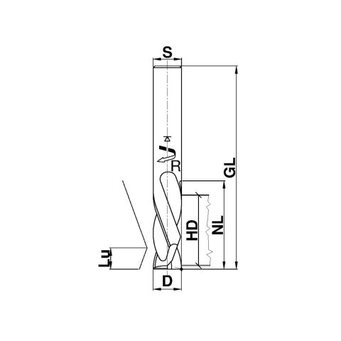 Aigner VHW-Schlichtfräser 8x22/80mm S8 Z2+2 Wechseldrall HSK-F 63 Spannzangenfutter