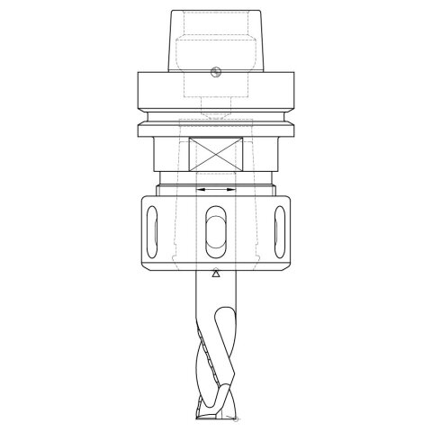 Aigner 20mm solid carbide roughing/finishing cutter "C272" Z2+2 20x45/120mm S20 right up&downcut HSK-F 63 collet chuck