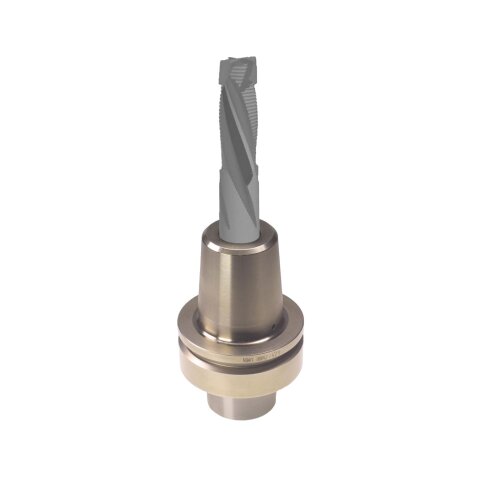 Aigner 20mm solid carbide roughing/finishing cutter "C272" Z2+2 20x75/140mm S20 right up&downcut HSK-F 63 Shrink chuck