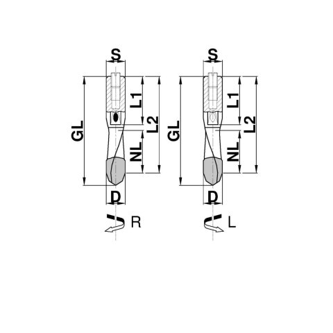 Aigner 8mm drill for through hole "C275" with...