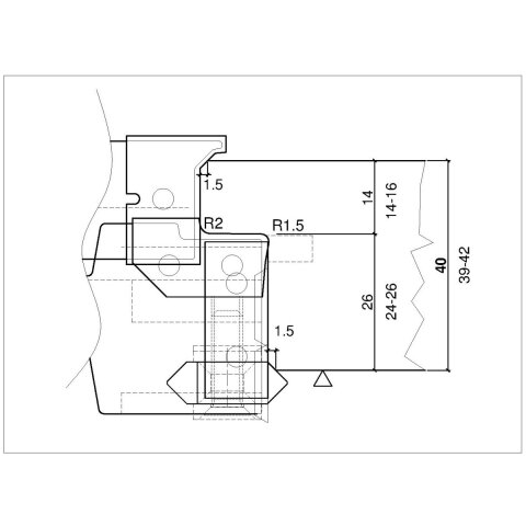 Aigner PM-Türfalzfräser 13mm für CNC, C280-13