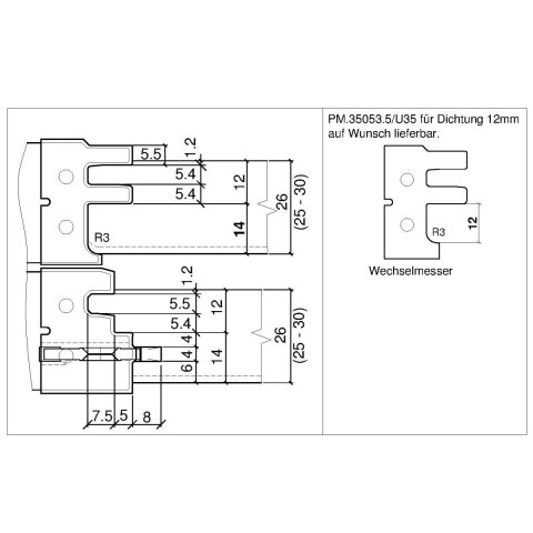 Aigner PM-Türzargenfräser (Stockfutter) auf Fräsdorn, C300-1-F2