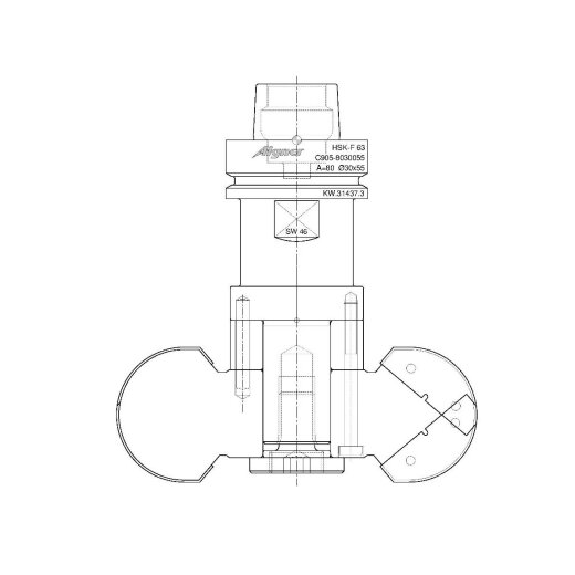 Aigner PM-Diskusfräser R30 für Treppenbau auf Fräsdorn, C500-30-F2