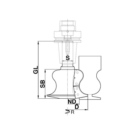 Aigner PM-Handlauffräser Omegaprofil, C505-2014-M1