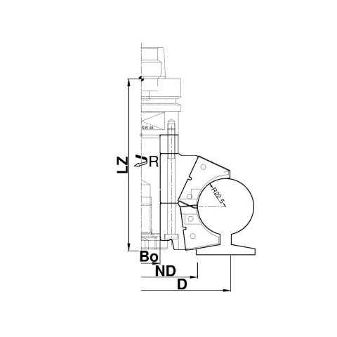 Aigner PM-Handlauffräser R22.5 auf Fräsdorn, C506-1-F1