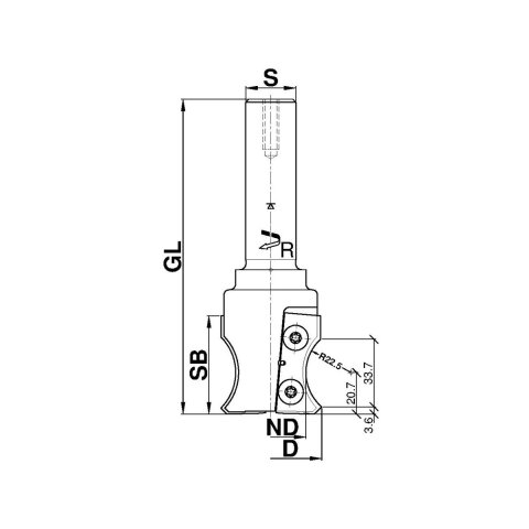 Aigner PM-Krümmlingsfräser R22.5 für CNC,...