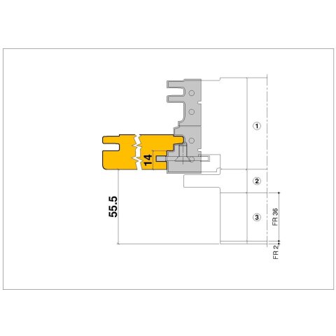 Aigner PM-Türzargengarnitur ECO 12mm, C552-12