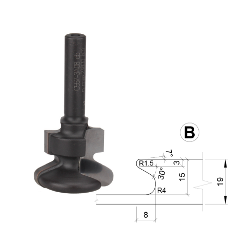 Aigner HW-Griffmuldenoberfr&auml;ser, C557-3B08