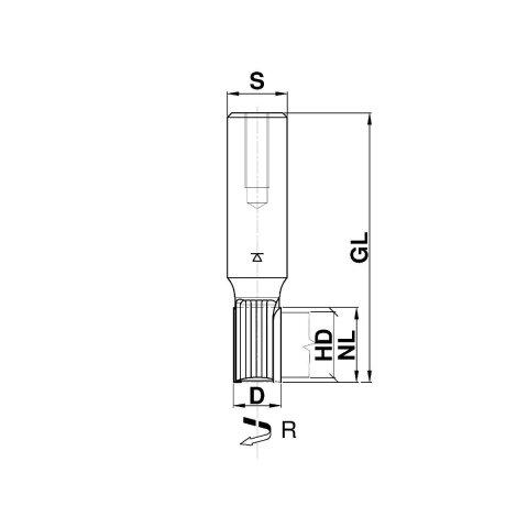 Aigner 16mm Diamond (PCD) Finishing cutter Z2 16x25/90mm S20 right in HSK-F 63 collet chuck