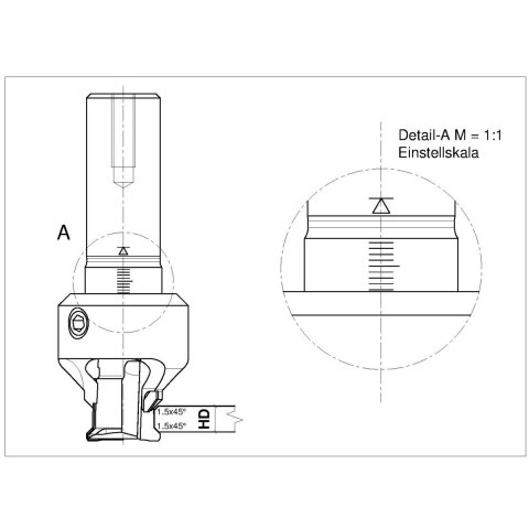Aigner DP-Füge/Faseschafträser verstellbar, C860-425R-M1