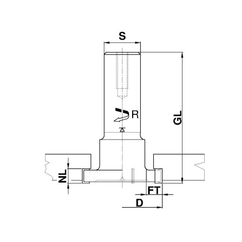 Aigner DP-Falzschaftfräser C865-255R 55x10/90mm S25 rechts in HSK-F 63 Spannzangenfutter