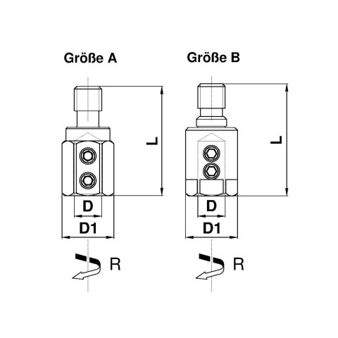 Aigner Spannfutter M10 / Linkslauf, C970-1040LA