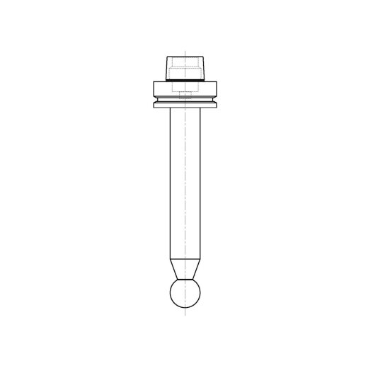 Aigner Prüfdorn HSK-F63 mit Kugel Ø30 / A=200, C995-200