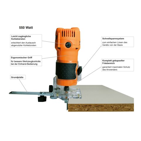CMT Einhandfr&auml;se 550 Watt CMT10