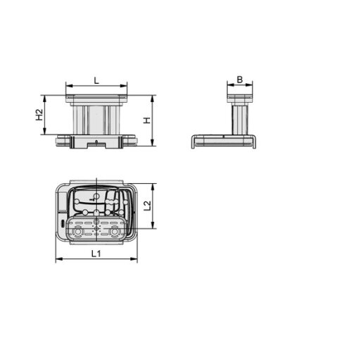 Schmalz suction cup VCBL-K2-PRO 120x50x100mm 2-circuit longways