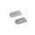 Lamello Cabineo Cover caps Metal look, silver 100 pcs 186350C