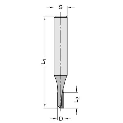 JSO 8mm Diamant (PKD) Schaftfräser "Dianova" 8x12/70mm Z1 S12 rechts