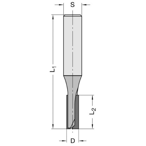 JSO 10mm Diamant (PKD) Schaftfräser "Dianova" 10x22/75mm Z2 S12 rechts