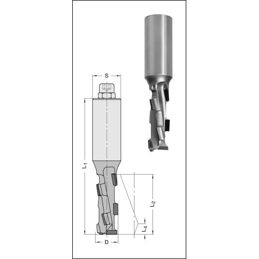 JSO DIANORM-Schaftfräser 18x35x105mm, S=25x55mm,RECHTSGANG - 13500-9-18356-R