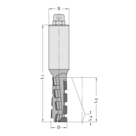 JSO 20mm Diamant (PKD) Nutschaftfräser "Dianorm-DUO" 20x40/105mm Z2 S25 links - 13701-9-20356-L