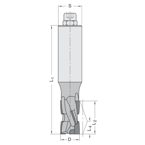 JSO DIATEC-Schaftfräser Z2 20x35x115mm L.,...