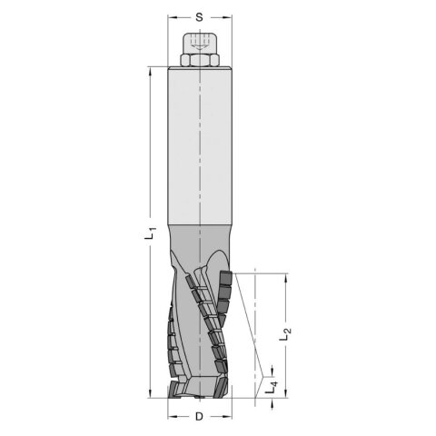 JSO 16mm Diamant (PKD) Nutschaftfräser "Diamatic" 16x35/110mm Z3+3 S20 rechts