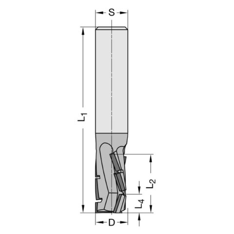 JSO 12mm Diamant (PKD) Nestingfräser "Diamatic-TRIO" 12x22/75mm Z3+3 S12 rechts