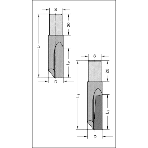 JSO Oberfräser Z1 HW 10x27mm S=9,5mm - 20046-5-10000-R